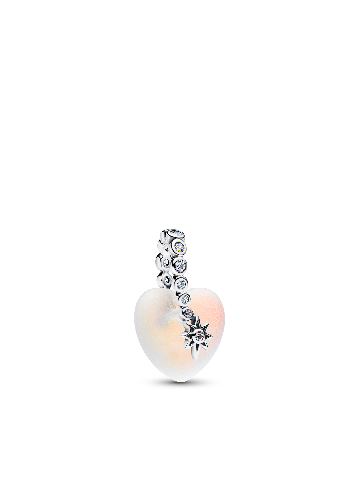Женский шарм Pandora Shooting Star & Heart Dangle Charm, цвет: Серебро — фото 1