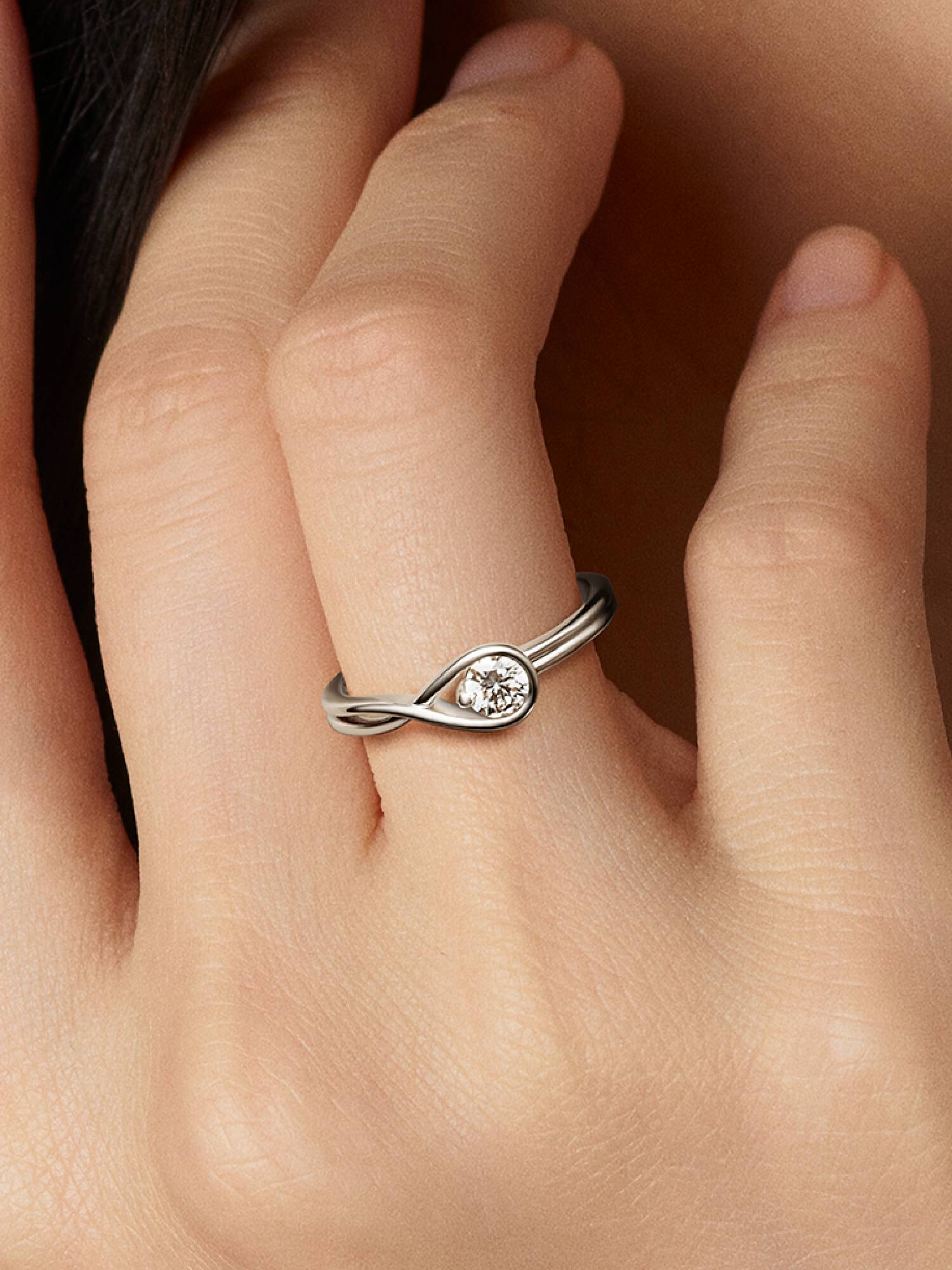 FINAL SALE - Pandora Infinite 14k White Gold Lab-grown Diamond Ring