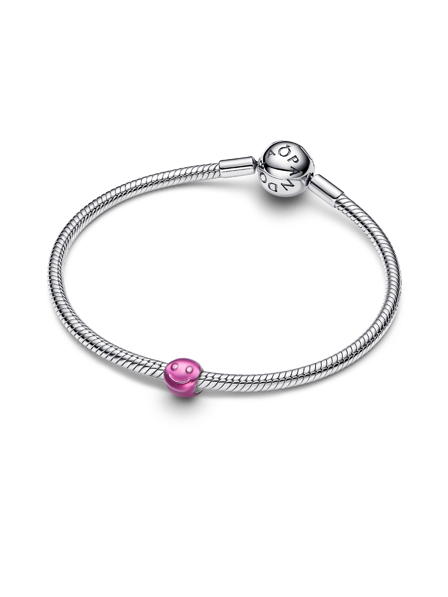 Pink Happy Face Mini Charm
