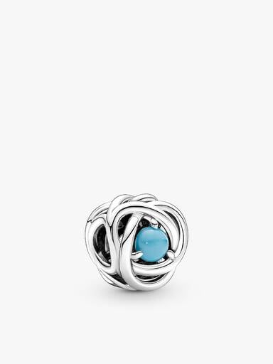 December Birthstone Eternity Circle O Pendant Set