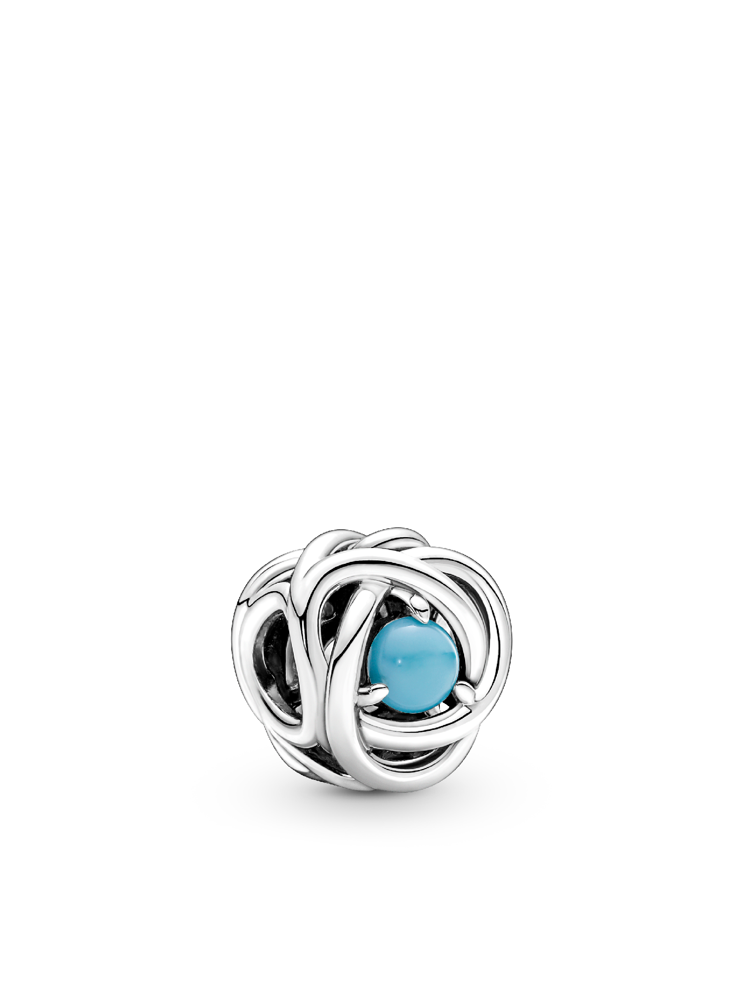 December Birthstone Eternity Circle O Pendant Set