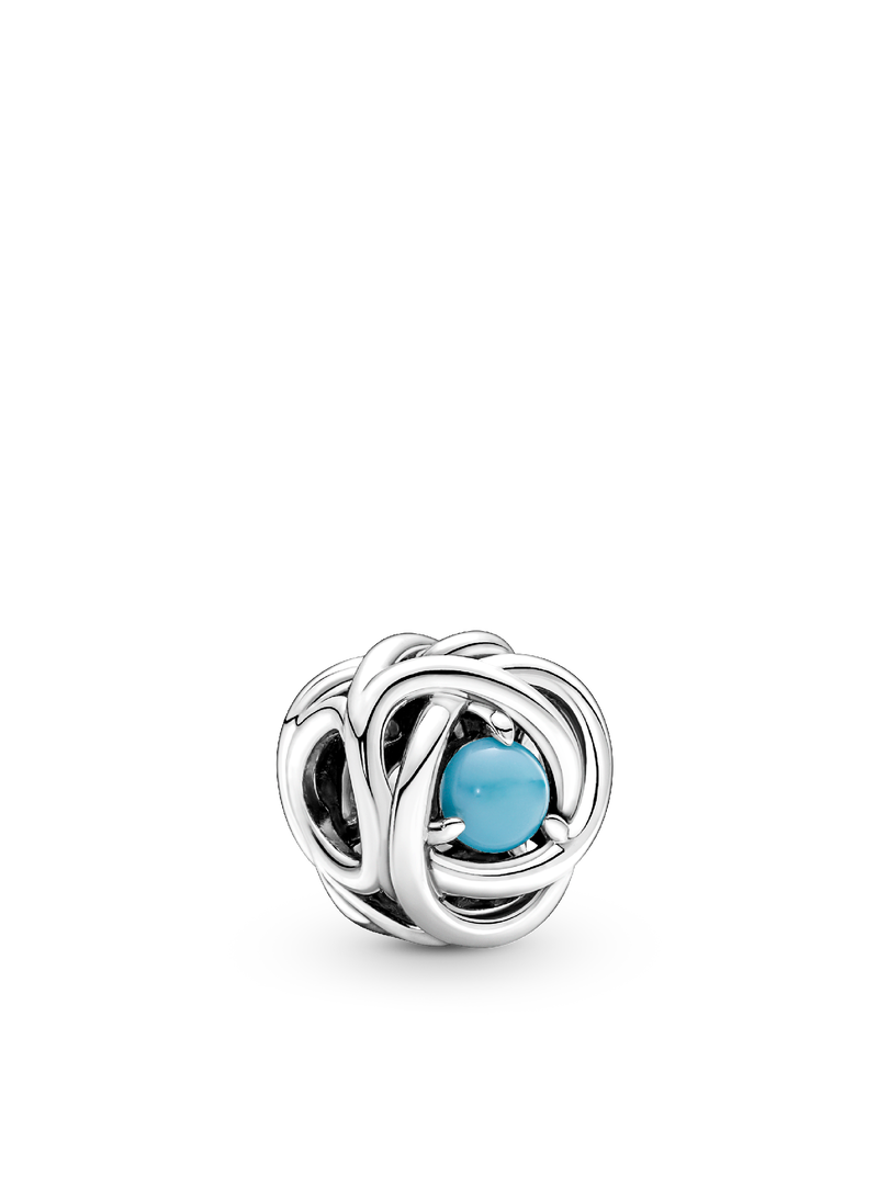 December Birthstone Eternity Circle O Pendant Set