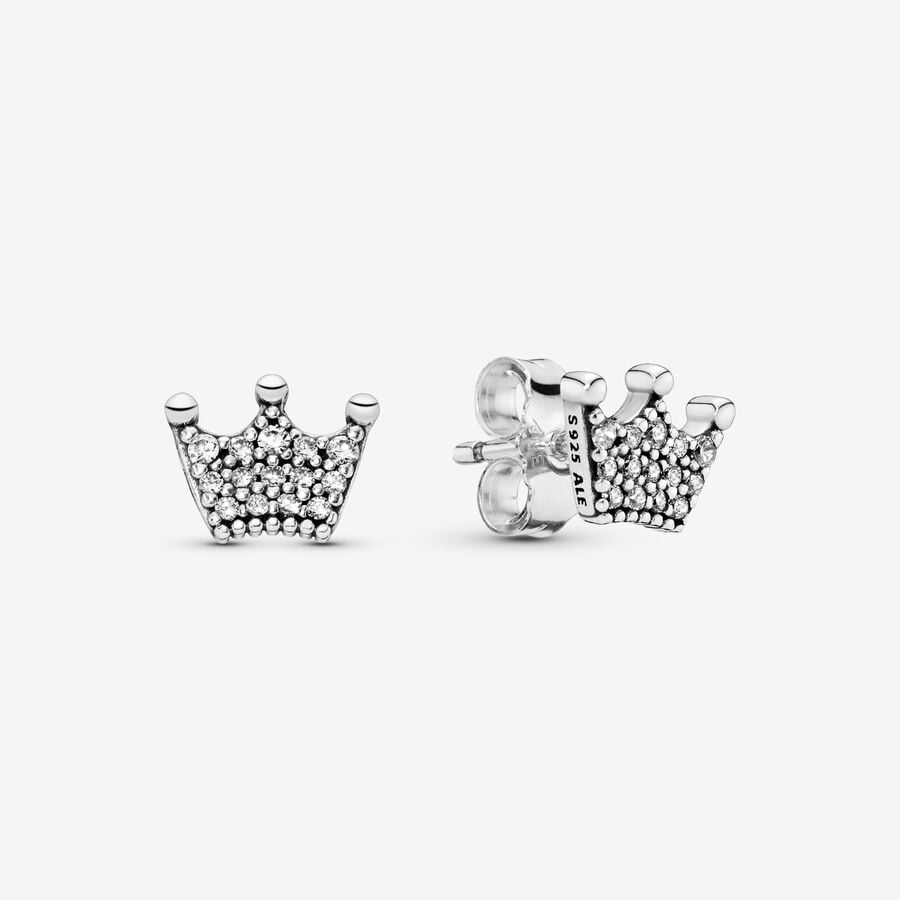 Crown Stud Earrings image number 0