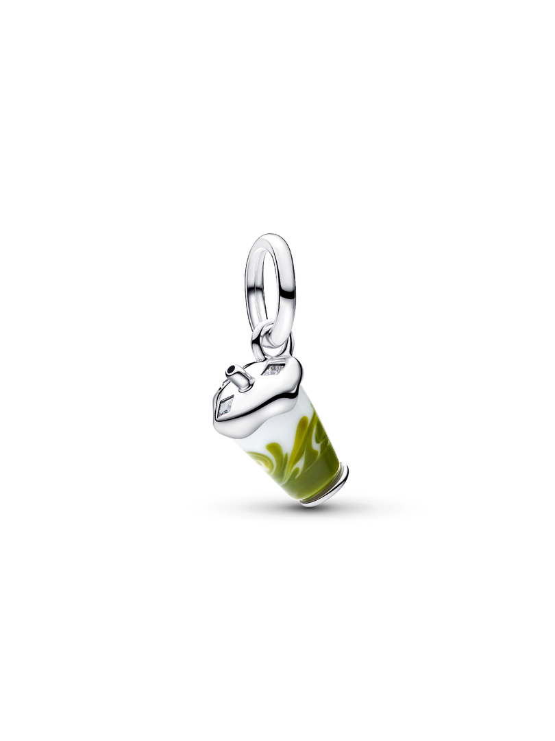 Iced Matcha Latte Murano Glass Dangle Charm