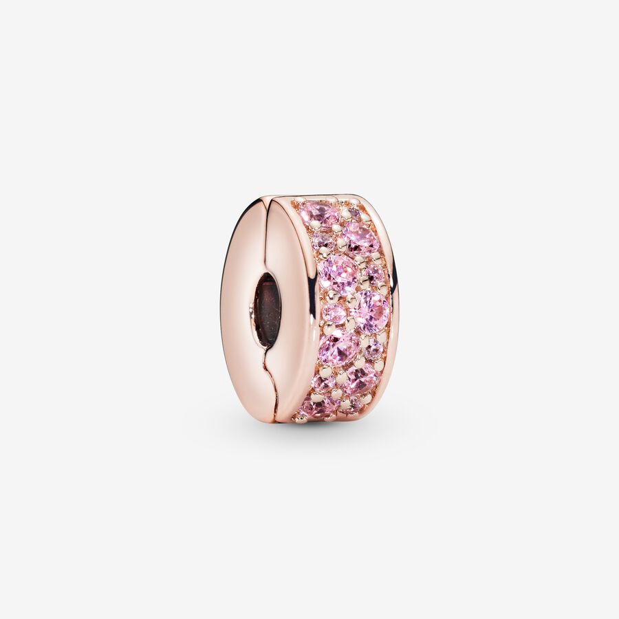 geweld Martin Luther King Junior naam Pink Pavé Clip Charm | Rose gold plated | Pandora US