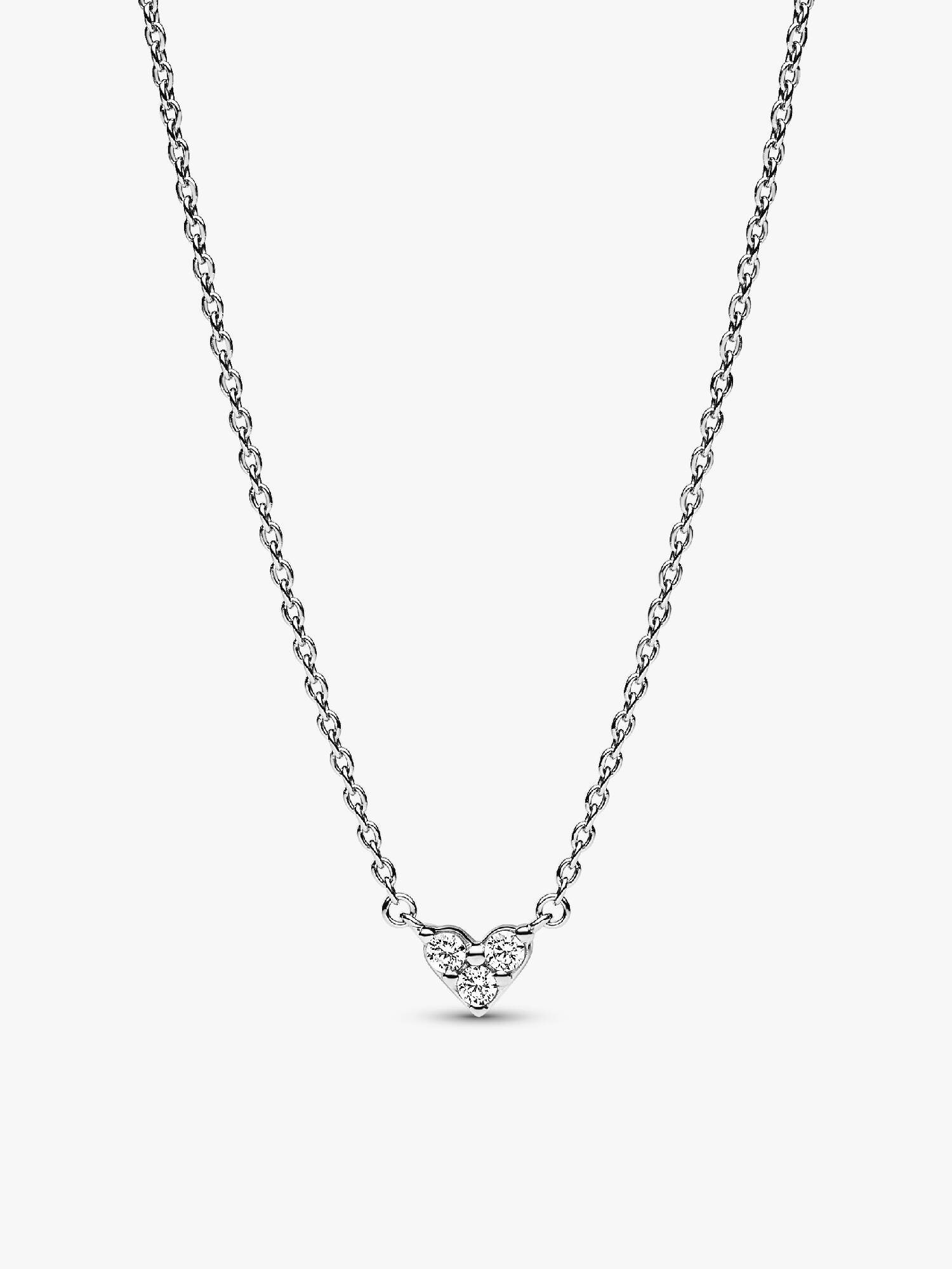 Triple Stone Heart Collier Necklace