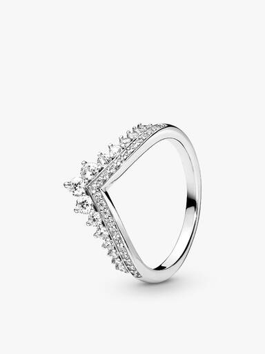 Green Heart Princess Wishbone Stacking Ring Set