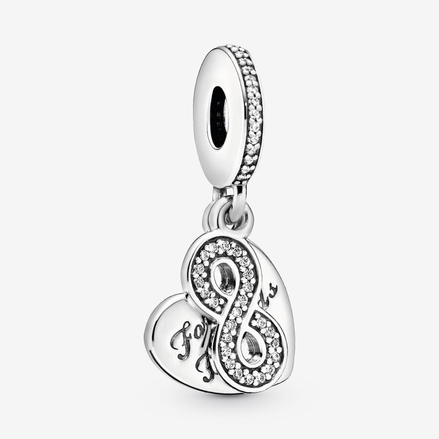 Forever Friends Dangle with Clear CZ | Sterling | Pandora