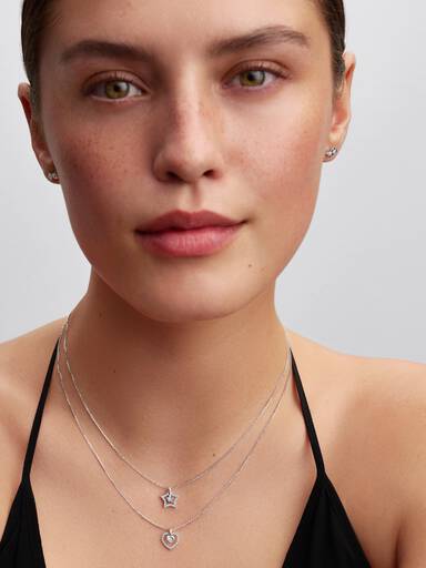 Pandora Talisman Sterling Silver Lab-Grown Diamond Star Pendant Necklace