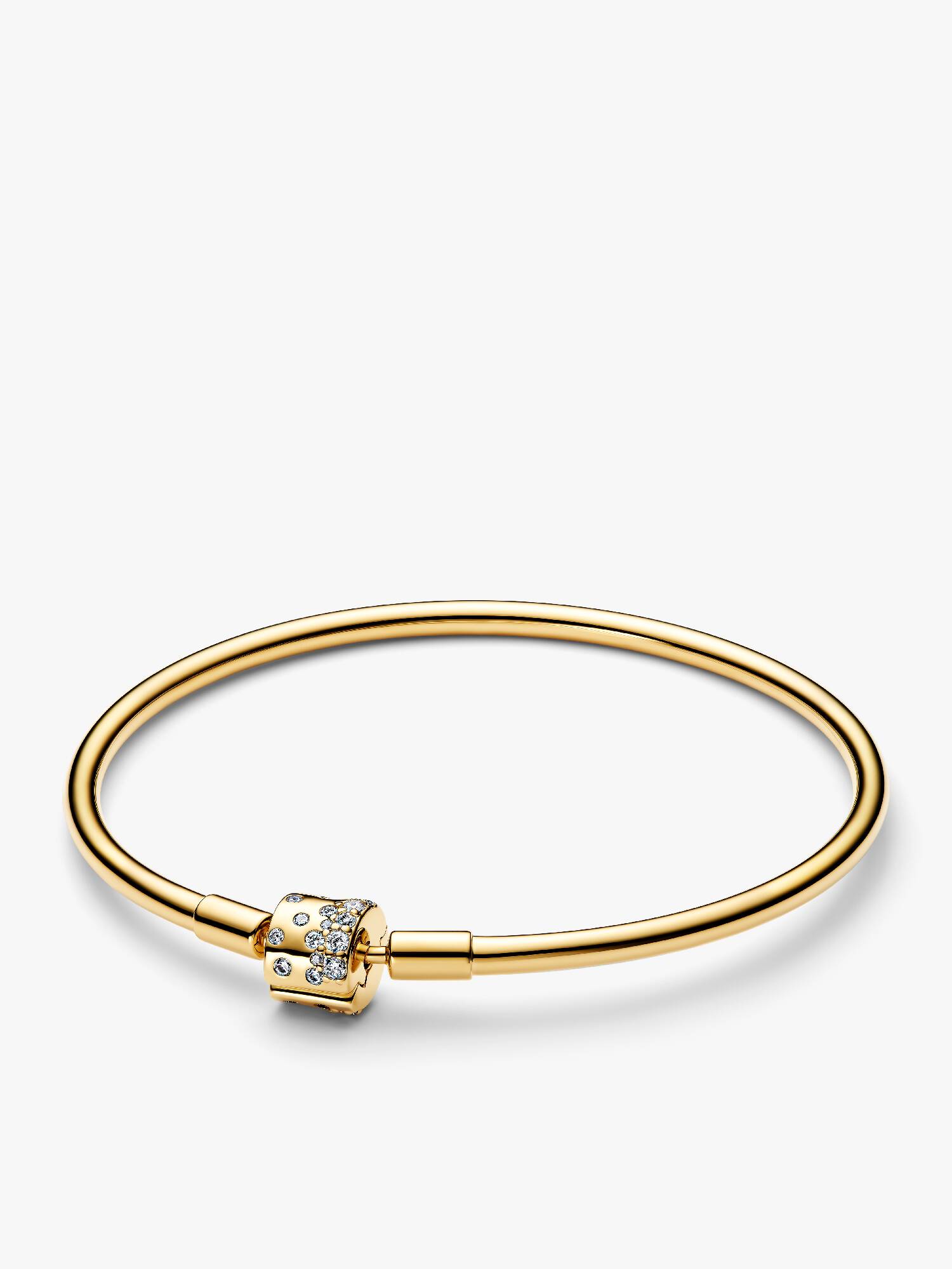 FINAL SALE - Sparkling Barrel Clasp Bangle