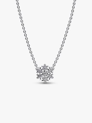 FINAL SALE - Sparkling Snowflake Pendant Necklace