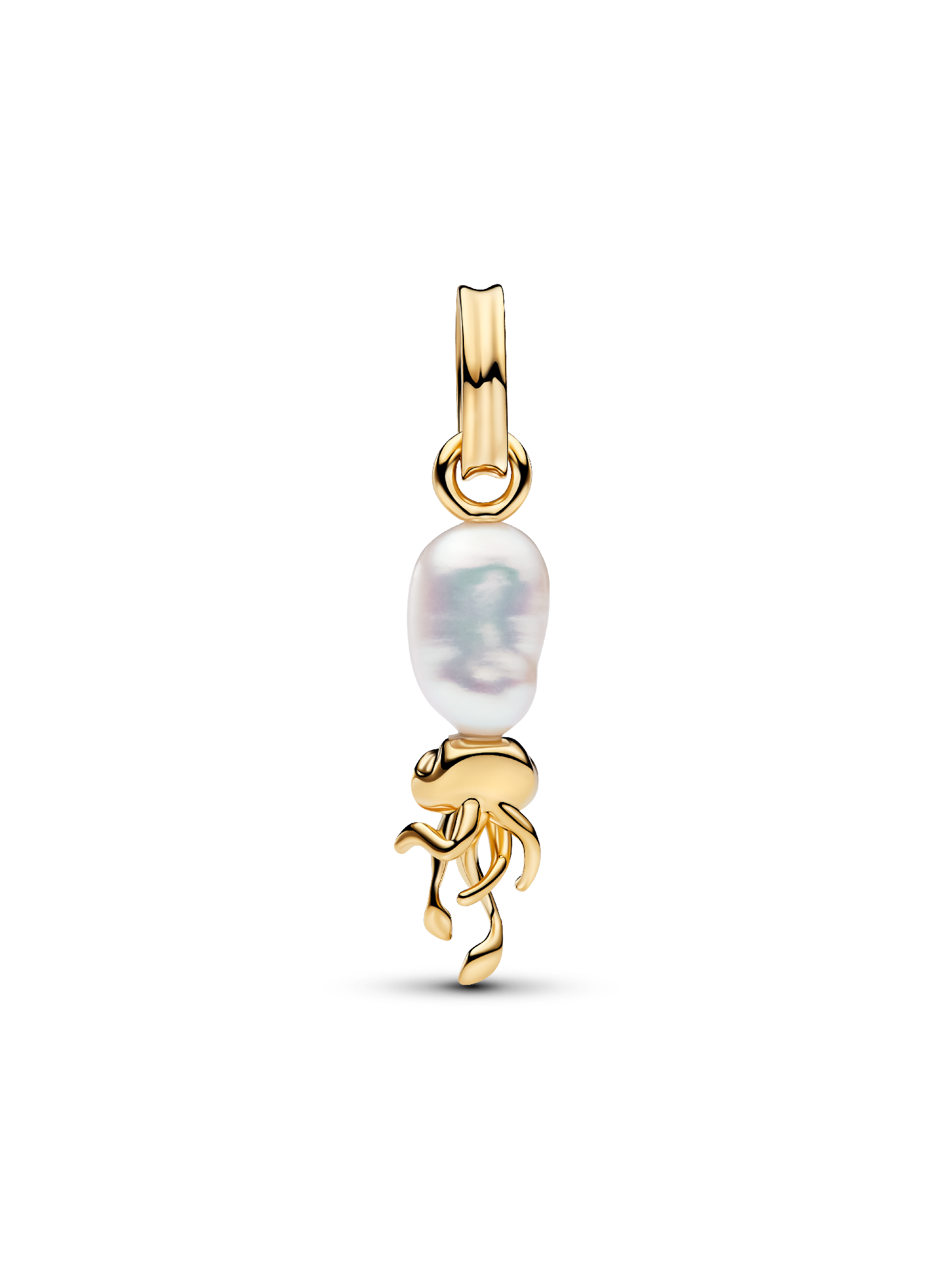 Treated Freshwater Cultured Baroque Pearl Squid Dangle Charm