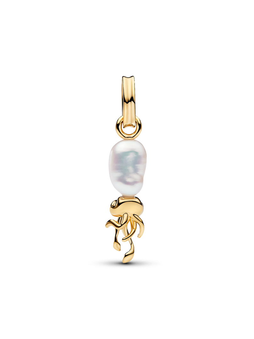 Treated Freshwater Cultured Baroque Pearl Squid Dangle Charm
