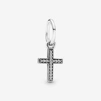 Symbol Of Faith Cross Dangle Charm with Clear CZ | Sterling silver | Pandora US