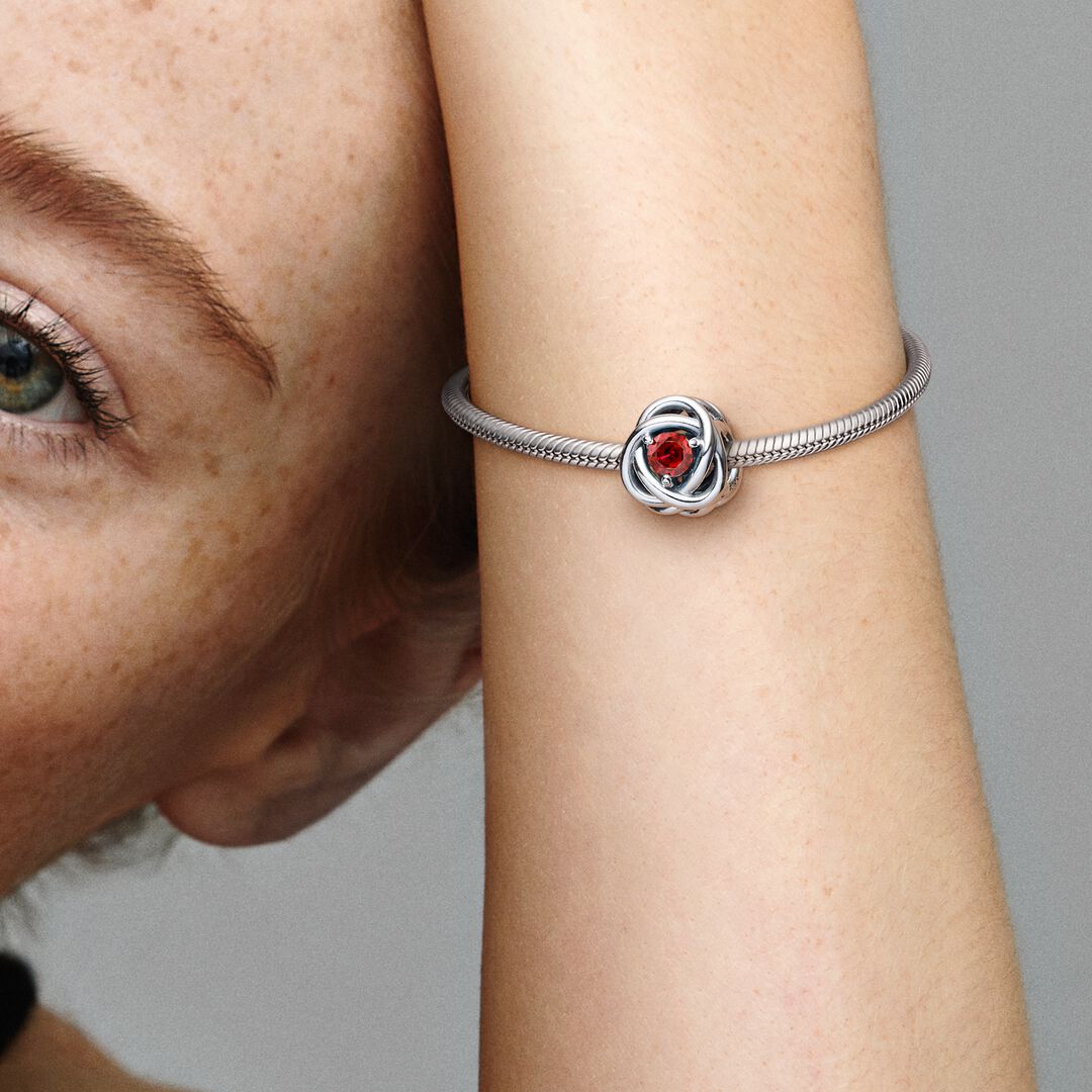 July True Red Eternity Circle Charm