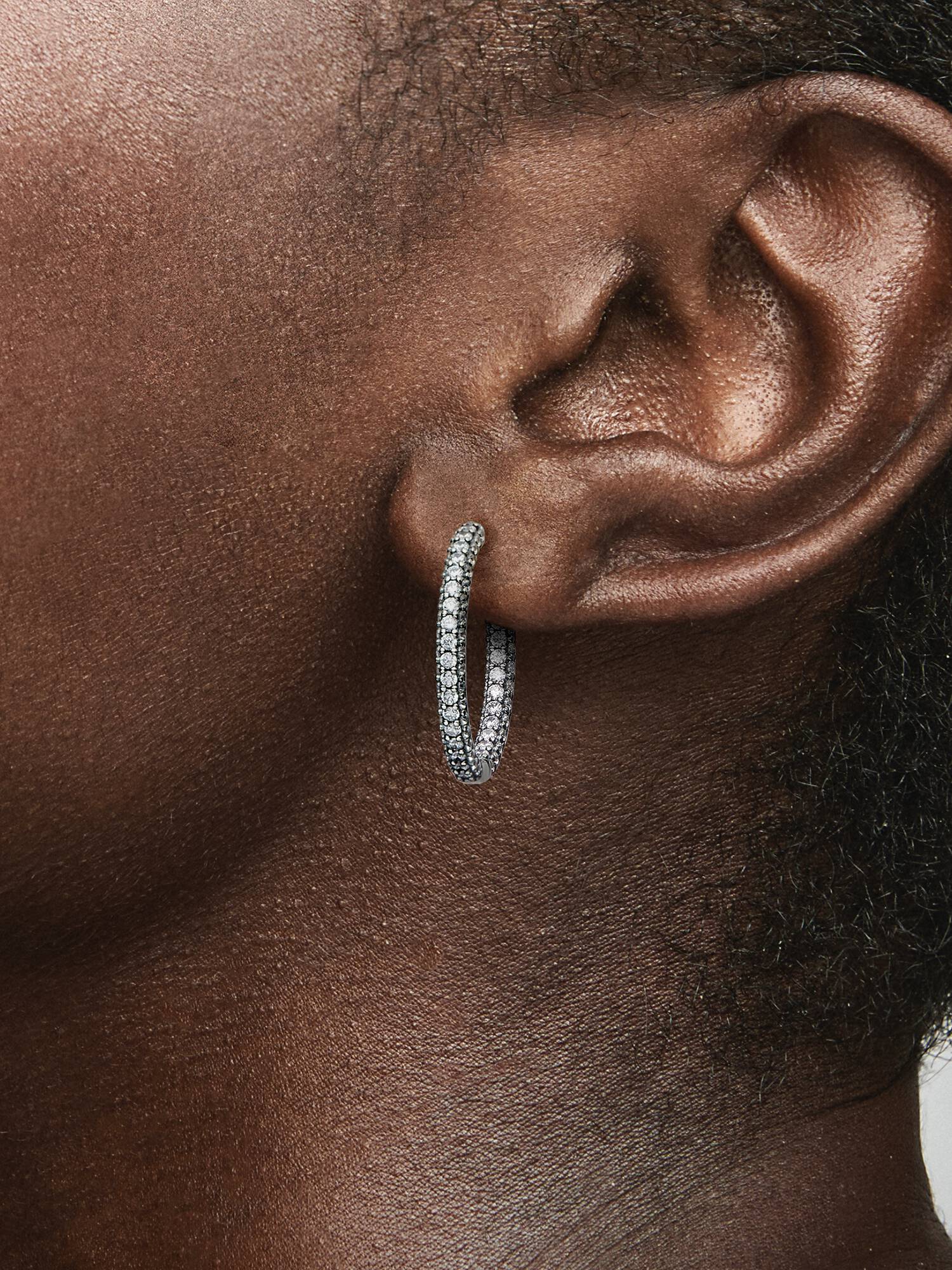 FINAL SALE - Pandora Timeless Pavé Single-row Hoop Earrings