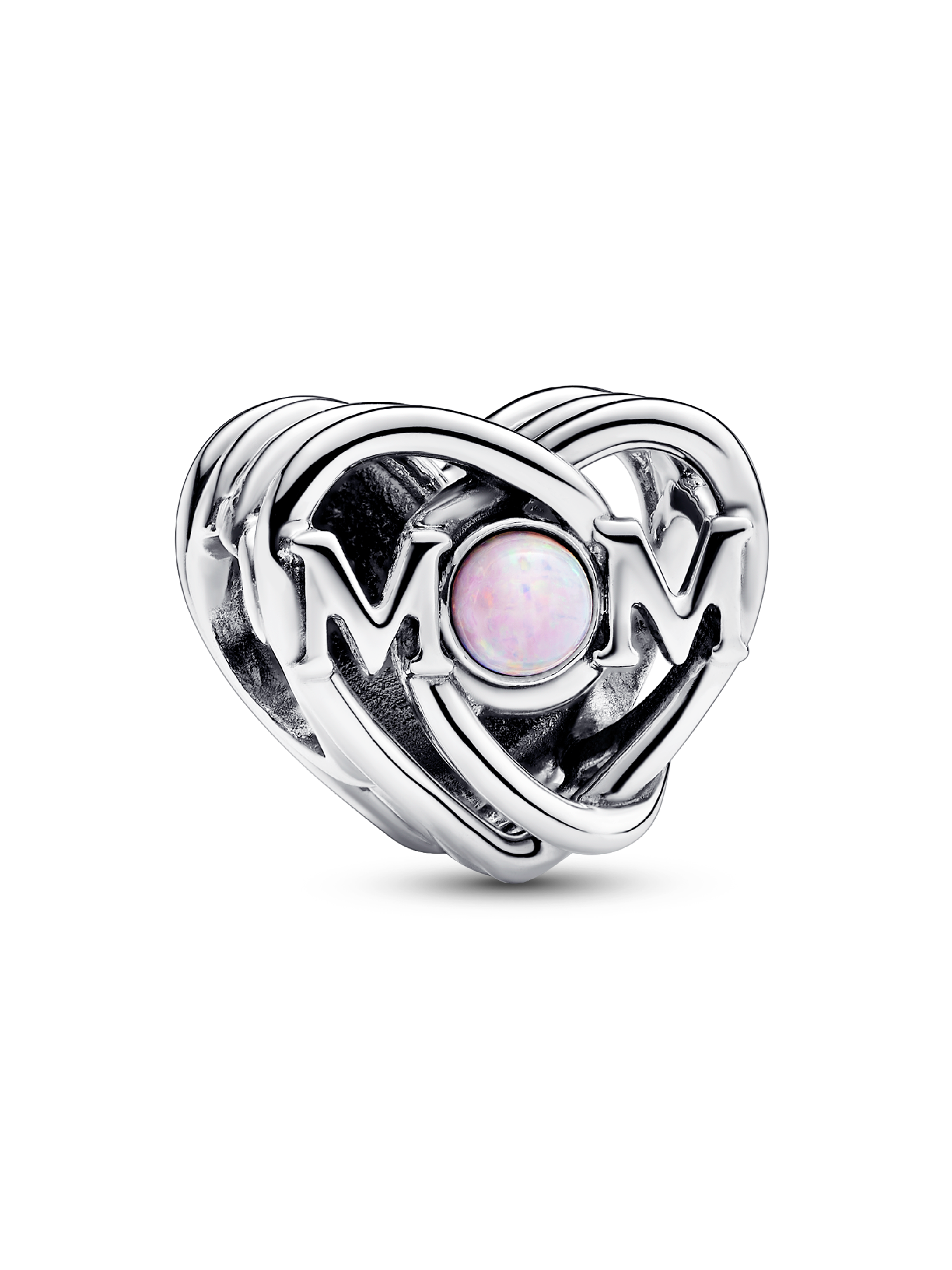 Openwork Mom & Heart Charm