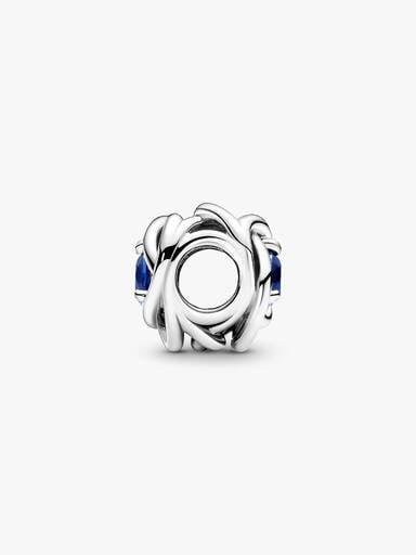 September Blue Eternity Circle Charm