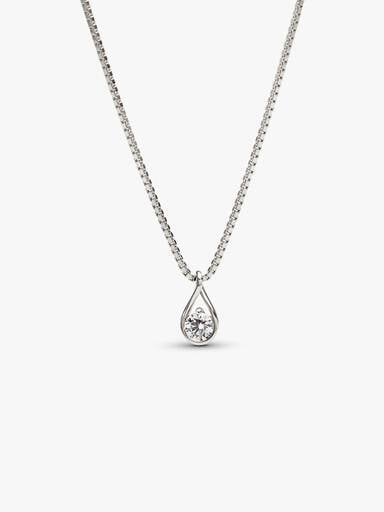 Pandora Infinite 14k White Gold Lab-grown Diamond Pendant Necklace