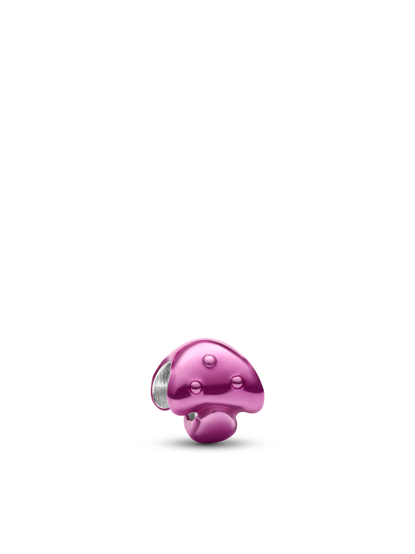 Женский шарм Pandora Pink Mushroom Mini Charm, цвет: Серебро — фото 1