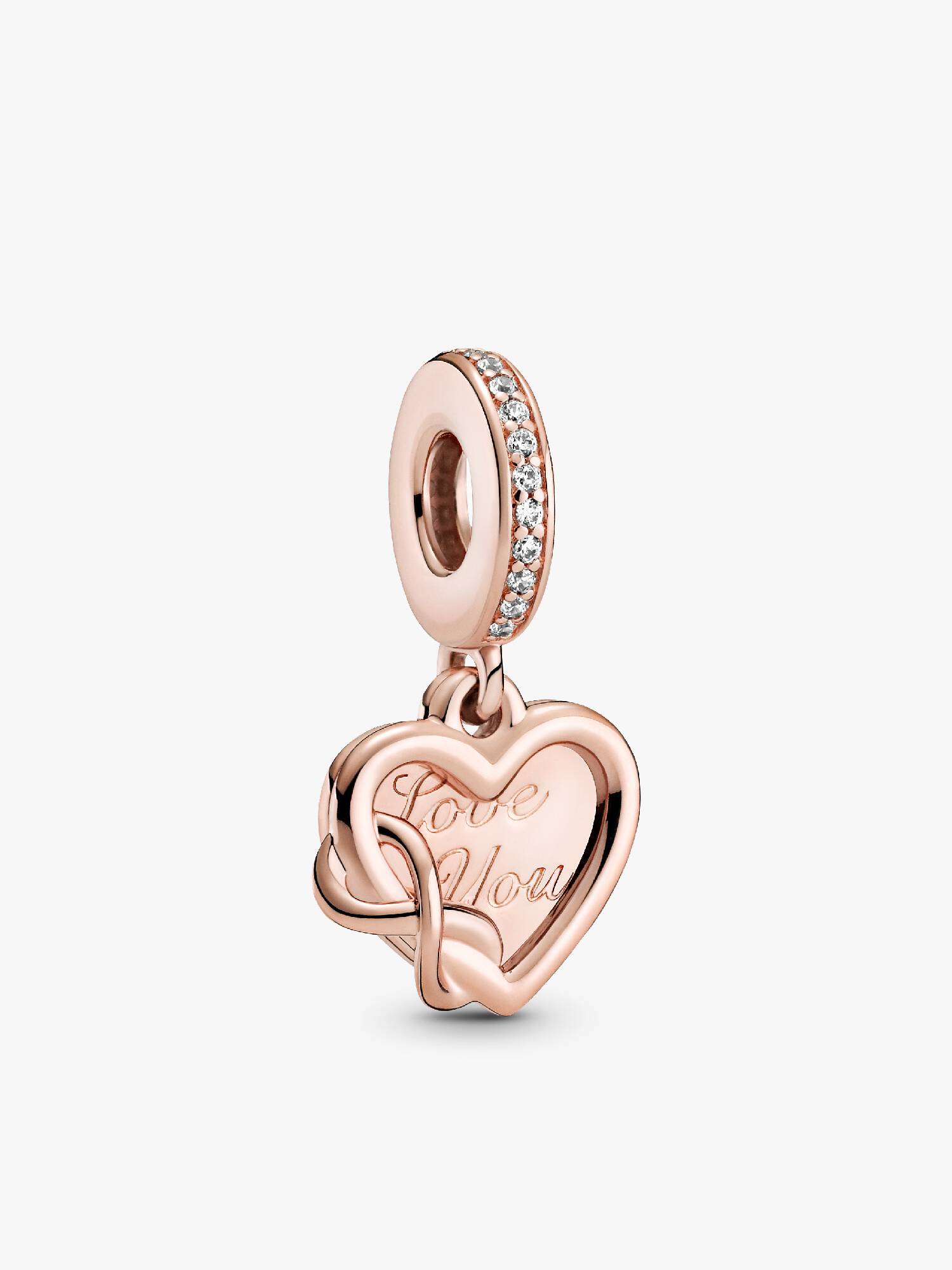 FINAL SALE - Love You Infinity Heart Dangle Charm