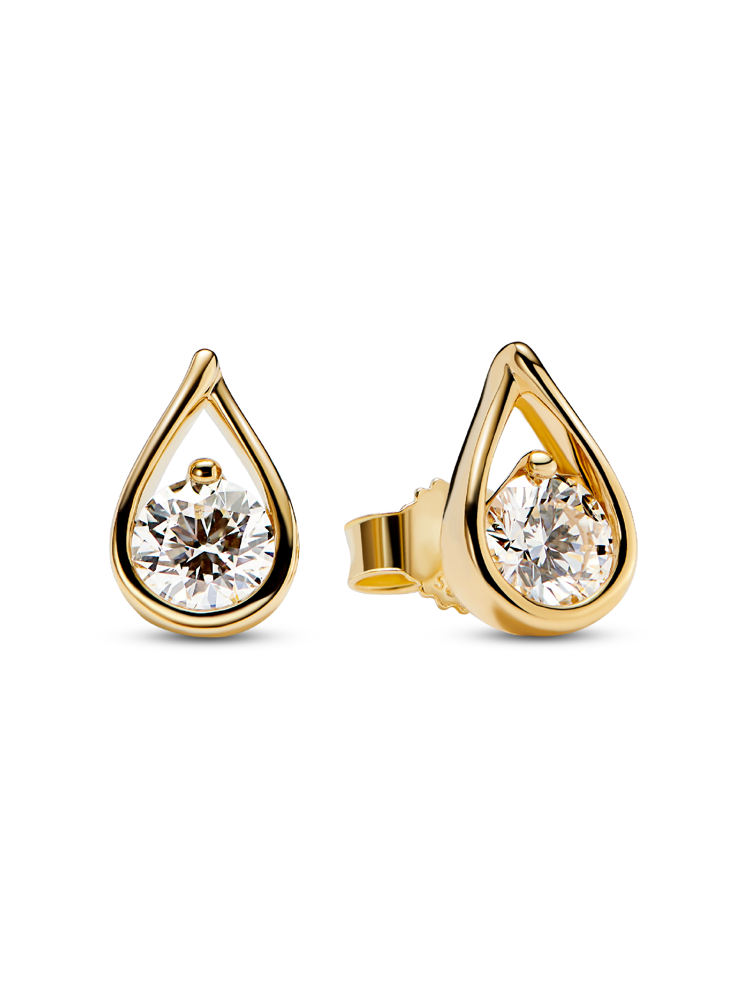 FINAL SALE - Pandora Infinite 14k Gold Lab-grown Diamond Earrings