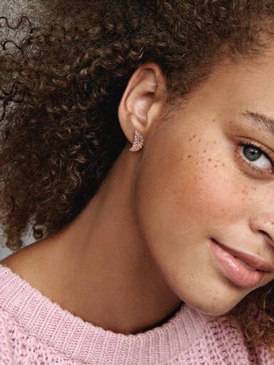 FINAL SALE - Floating Curved Feather Stud Earrings
