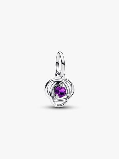 FINAL SALE - Purple Eternity Circle Dangle Charm