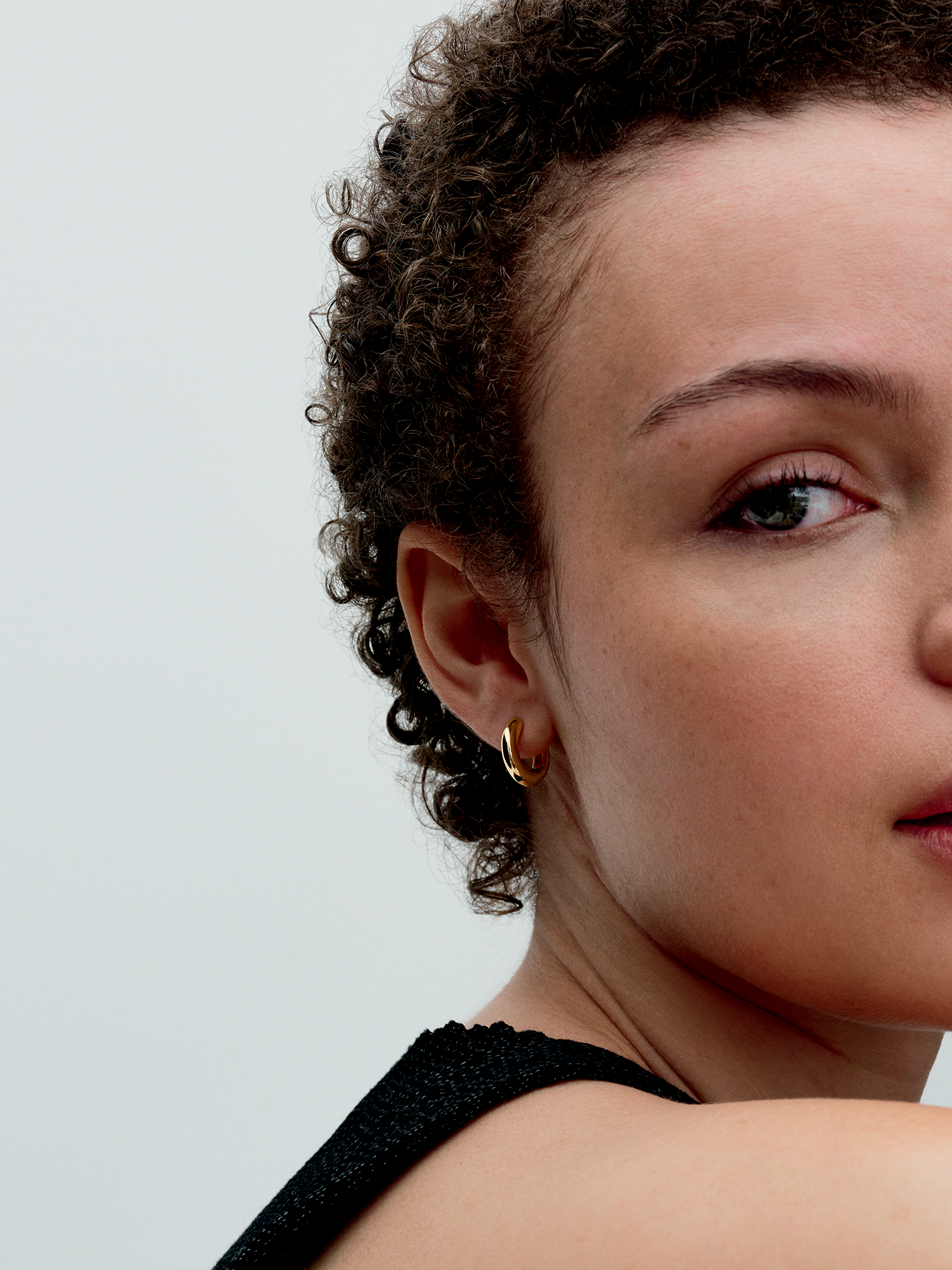 Round Open Hoop Earrings