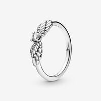 Sparkling Angel Wings Ring | Sterling silver | Pandora US