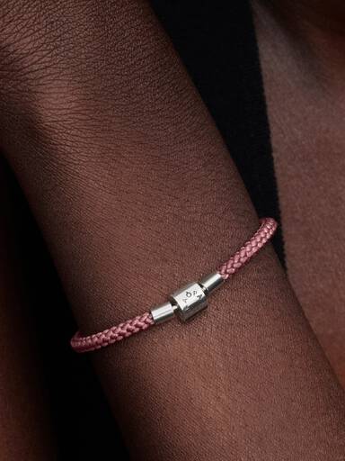 Shimmering Pink Cord Bracelet