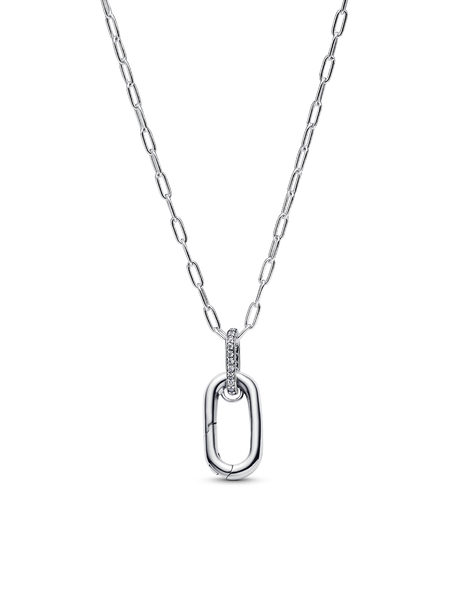 Женское колье Pandora Openable Link Pendant, цвет: Серебро