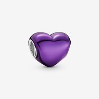 Metallic Purple Heart Charm | Sterling silver | Pandora US