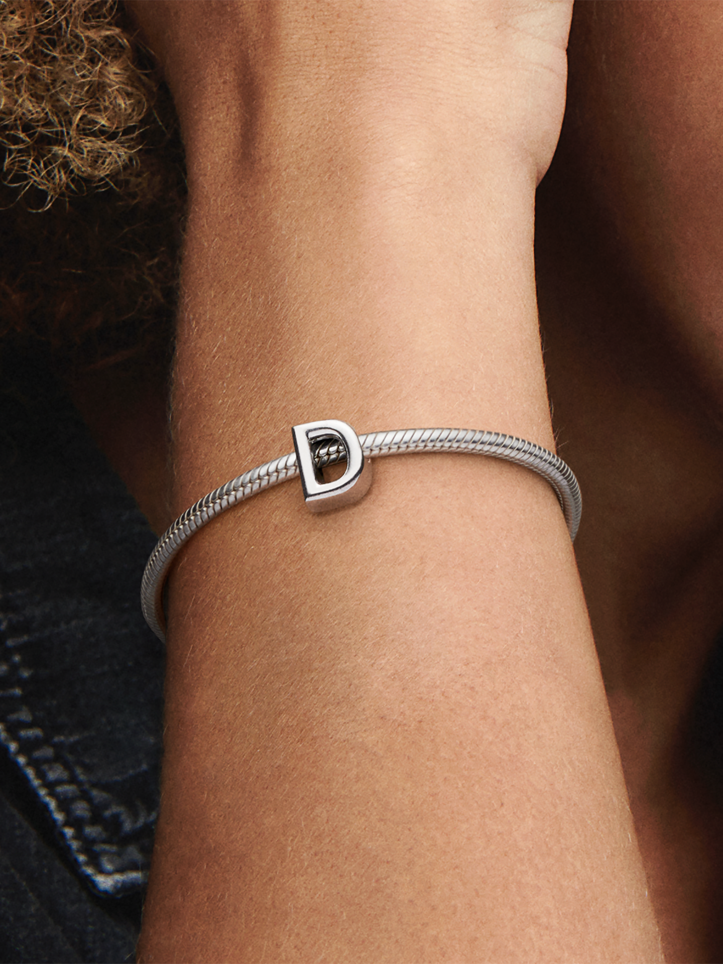 Женский шарм Pandora Letter D Alphabet Charm, Sterling silver, цвет: Серебро — фото 3