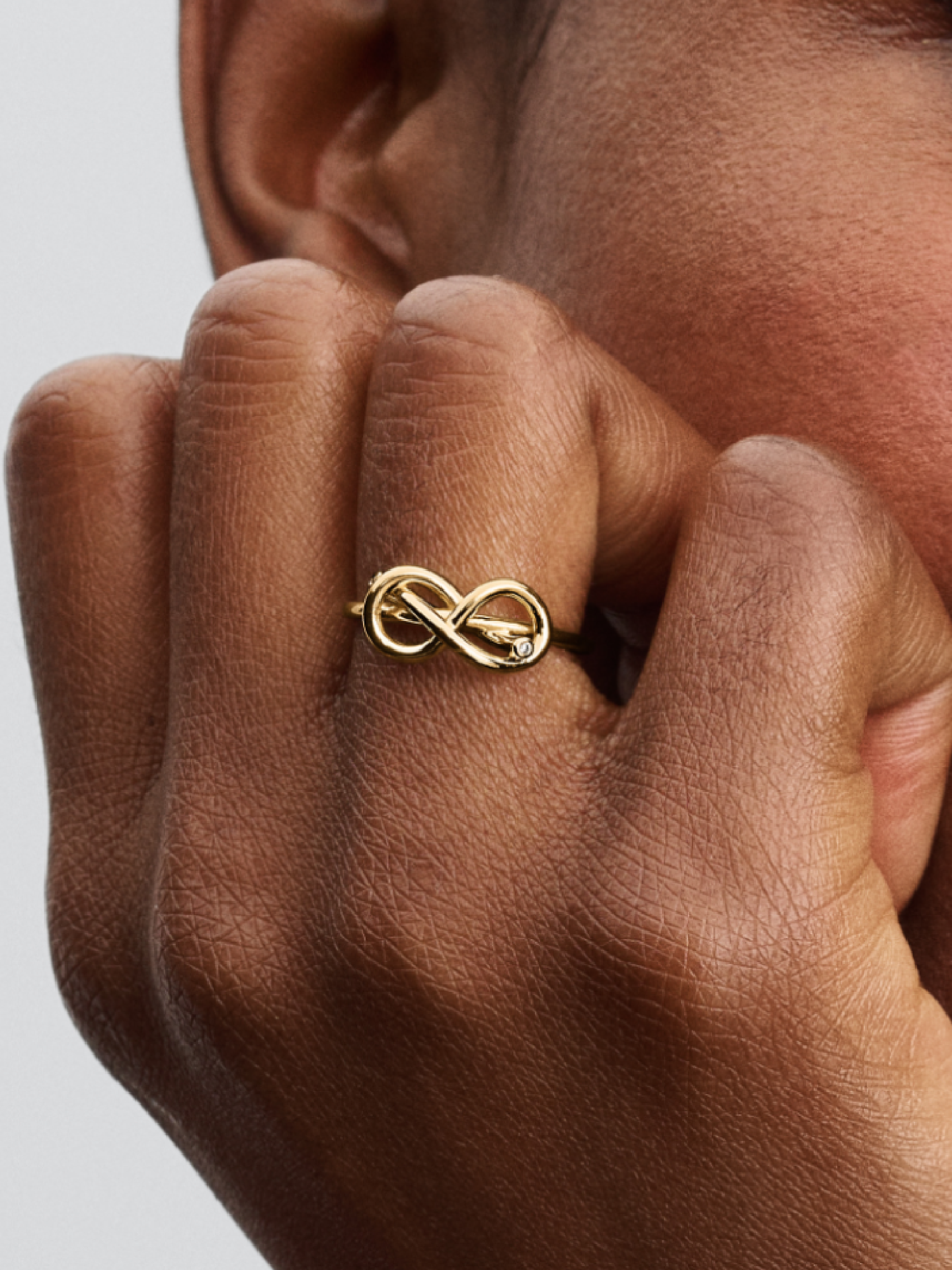 Женское кольцо Pandora Infinity Knot, Gold plated #163759C01, цвет: Позолоченный — фото 3