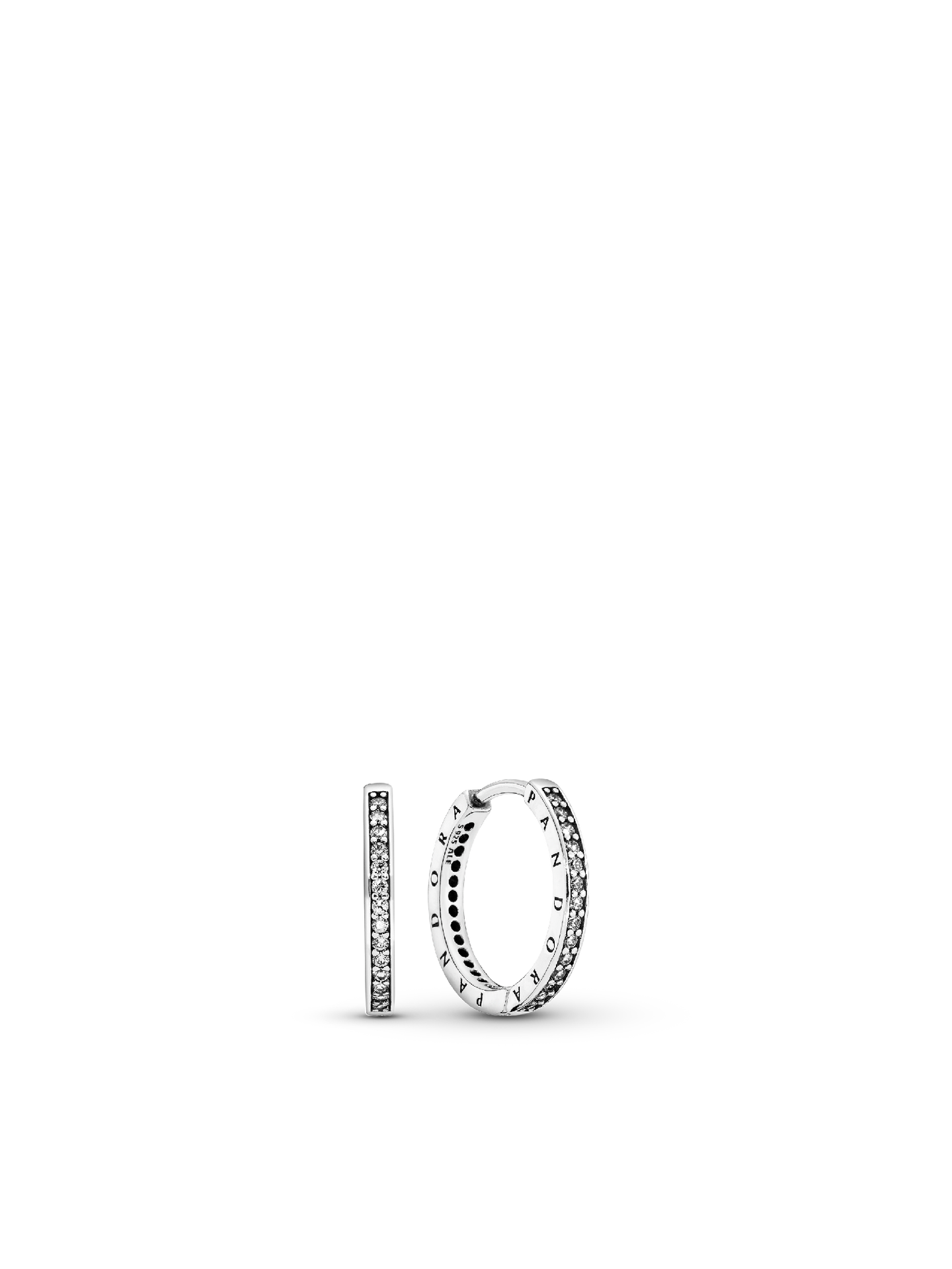 Женские серьги Pandora Sparkle and Pandora Logo, цвет: Серебро — фото 1