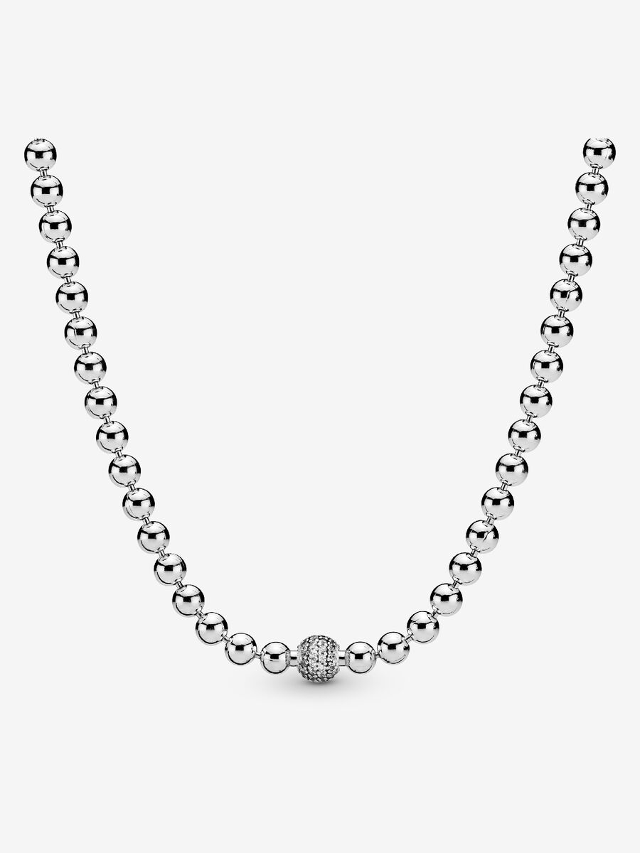 Beads & Pavé Necklace