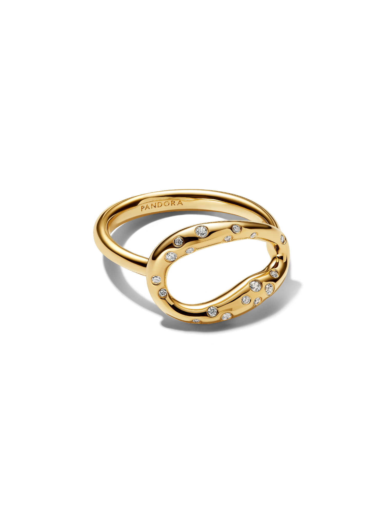 Organically Shaped Stone-Set Statement Ring