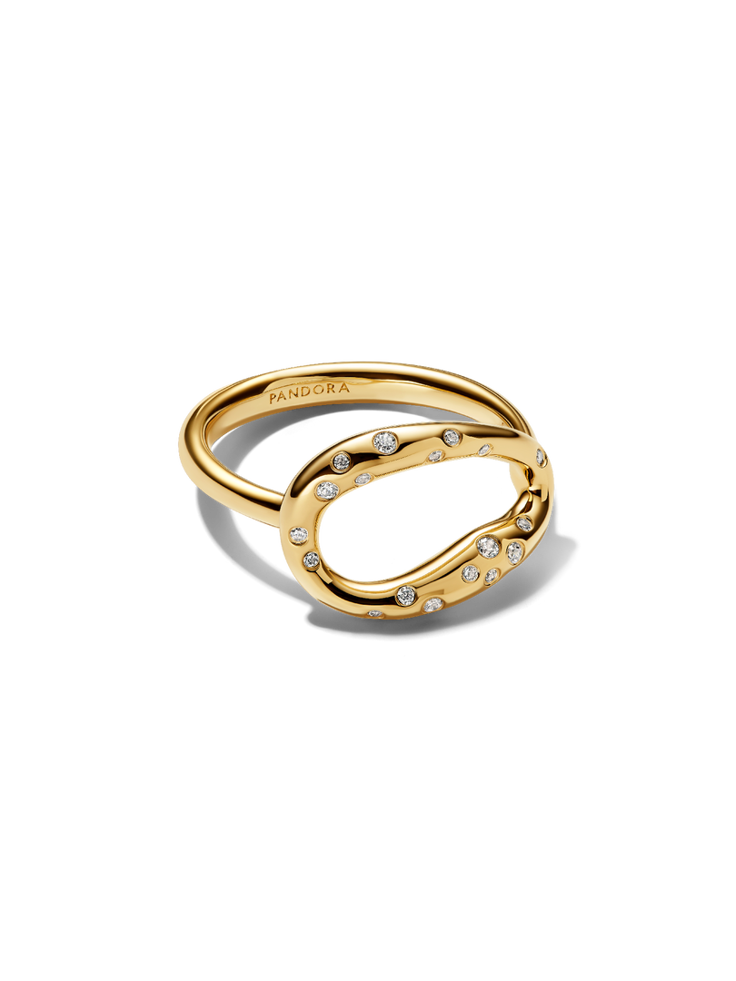 Organically Shaped Stone-Set Statement Ring