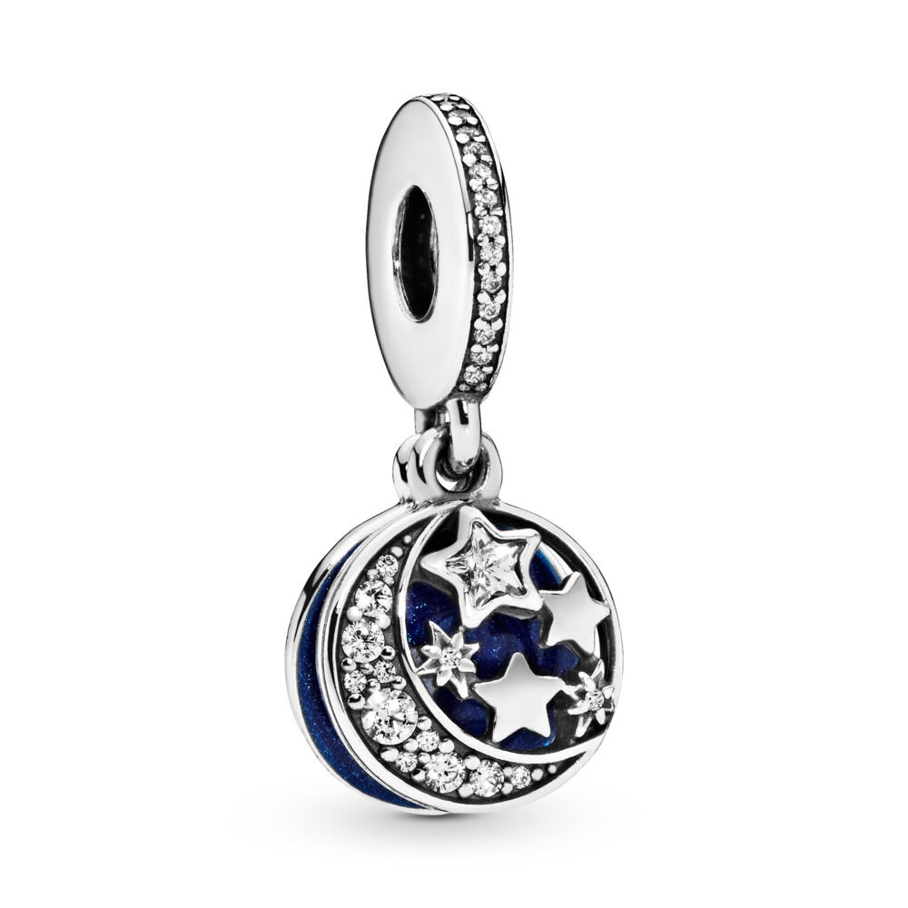 Vintage Night Sky Dangle Charm with 