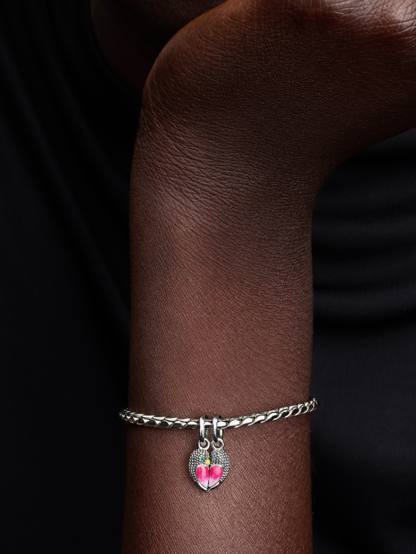 Женский шарм Pandora Love Birds Splittable Dangle Charm, цвет: Серебро — фото 3