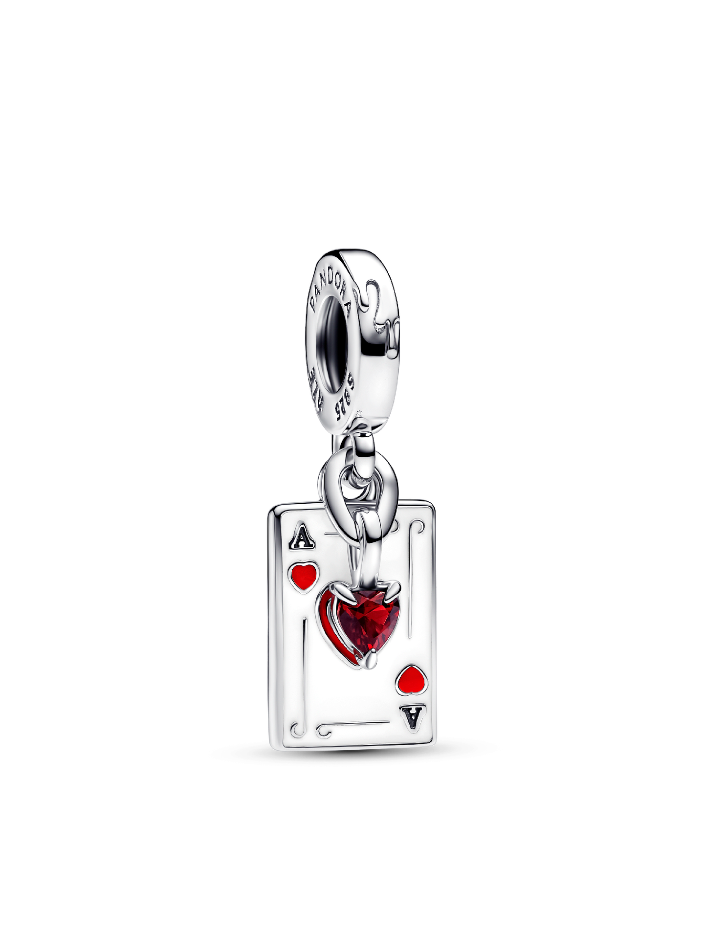 Женский шарм Pandora Disney Villains Queen of Hearts Double Dangle Charm, цвет: Серебро — фото 1