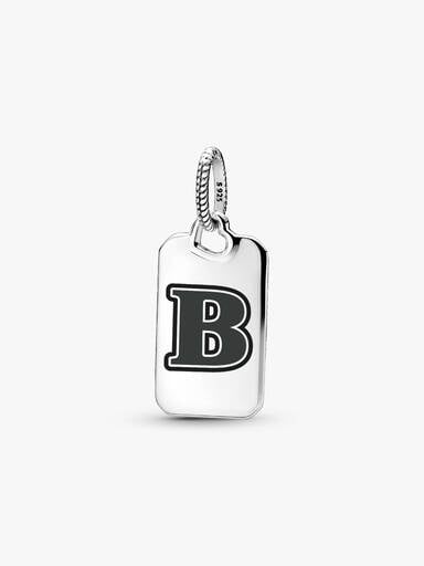 Letter B Rectangle Pendant