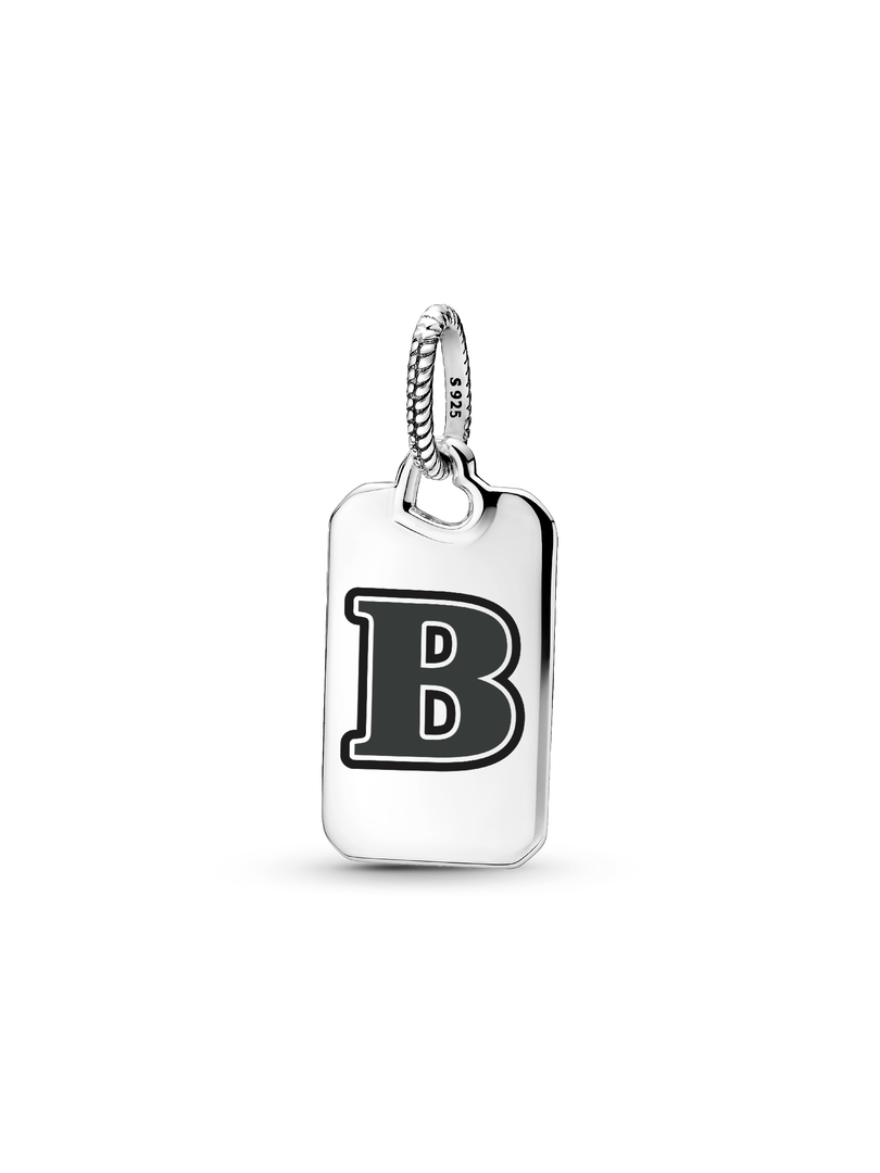 Letter B Rectangle Pendant