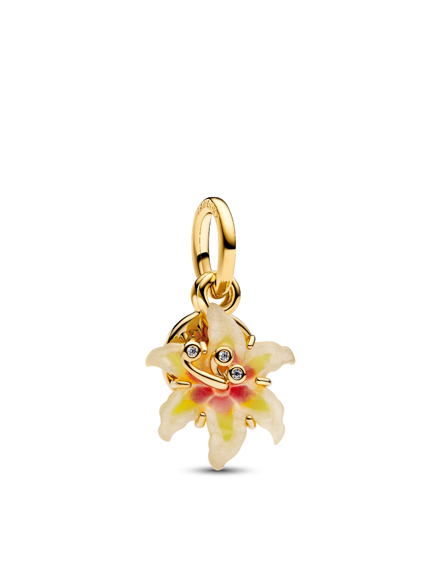 Женский шарм Pandora Disney Tangled Sundrop Flower Glow-in-the-dark Charm, цвет: Золотой с покрытием — фото 1