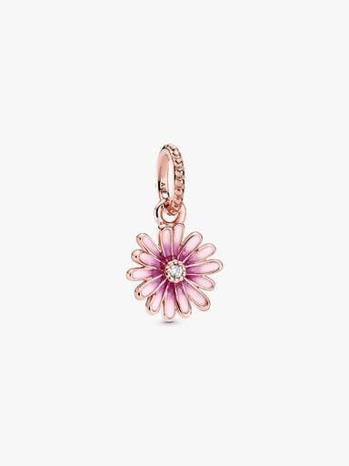 FINAL SALE - Pink Daisy Flower Dangle Charm