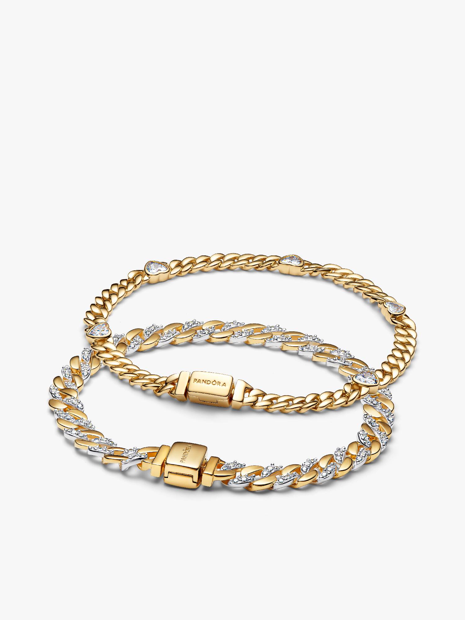 His and Hers Cuban Chain Bracelet Set