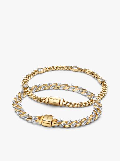 His and Hers Cuban Chain Bracelet Set
