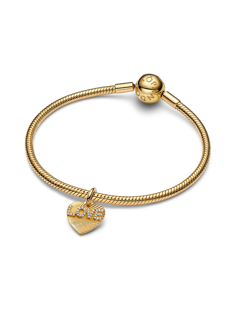 Engravable Love Heart Dangle Charm