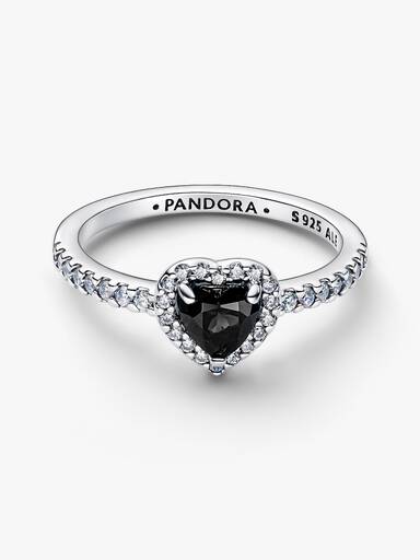 Elevated Black Heart Ring